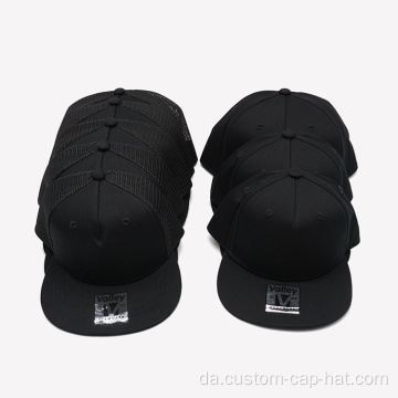 Sort snapback cap brugerdefinerede OEM trucker hatte